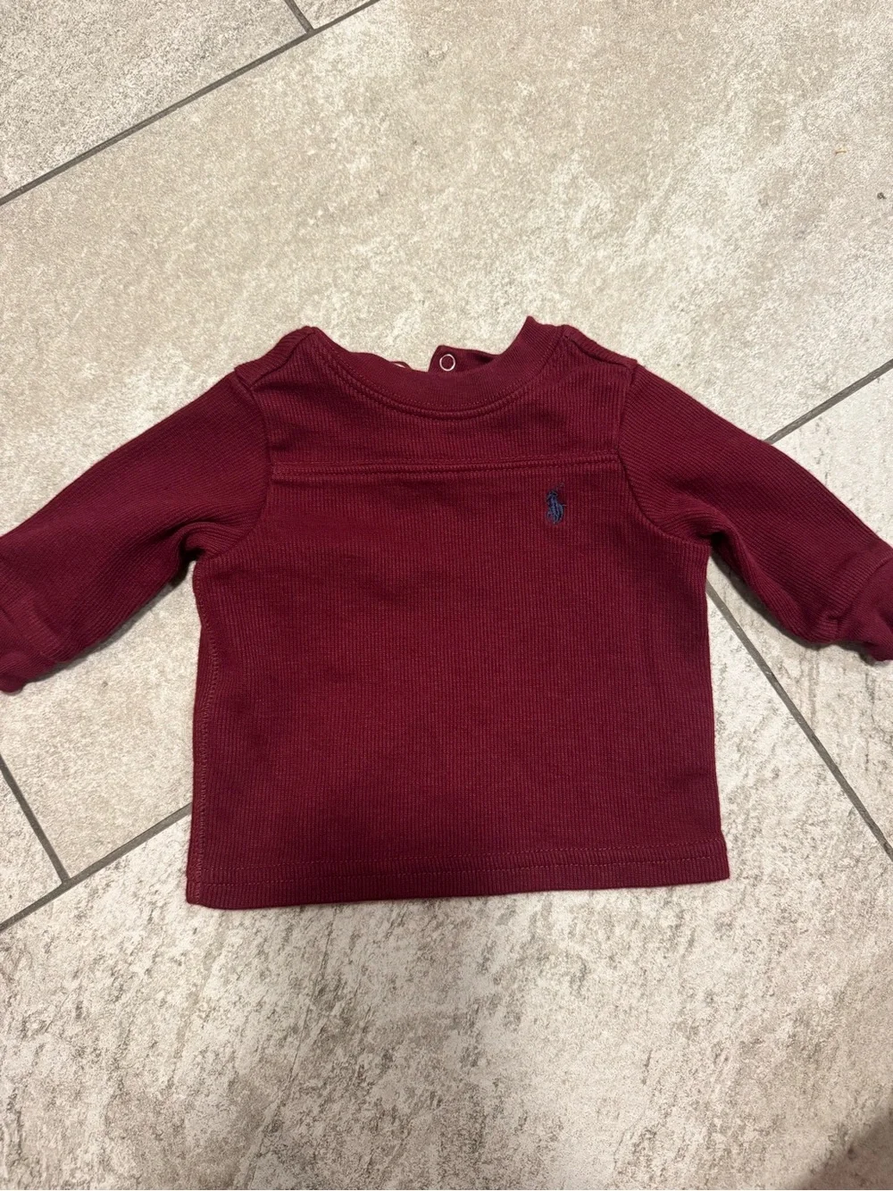 Ralph Lauren Baby Long-Sleeve Knit Top - Burgundy - 3M